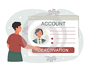 Account deactivation concept