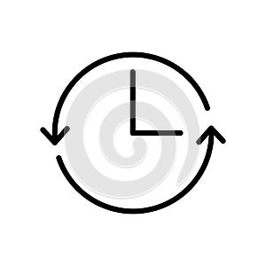 account history outline vector icon