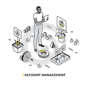 Account Management Isometric Illustration