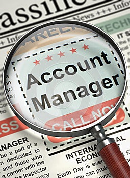 Account Manager Hiring Now. 3D.