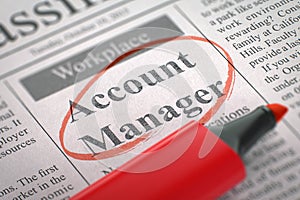 Account Manager Join Our Team.