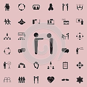 account for misconduct icon. Detailed set of Conversation and Friendship icons. Premium quality graphic design sign. One of the co