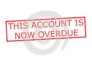 THIS ACCOUNT IS NOW OVERDUE Stamp