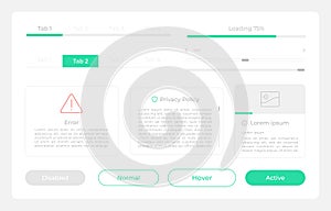 Account options UI elements kit