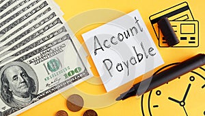 Account payable is shown using the text