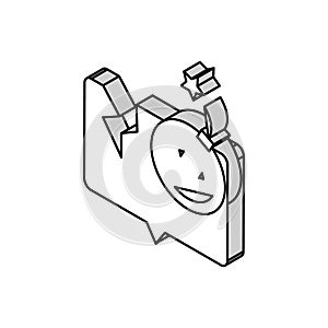 account or program hacking isometric icon vector illustration