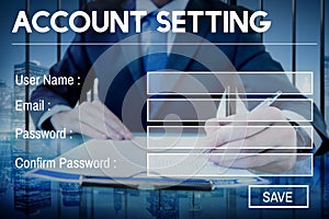 Account Setting Registration Password Log In Privacy Concept