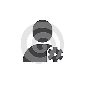 Account settings icon vector