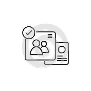 account stoke outline icon for user admin website or social media vector illustration