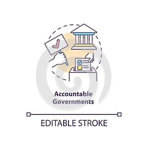 Accountable governments concept icon