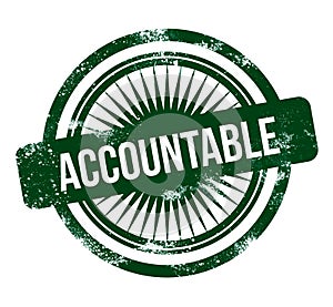 Accountable talk - green grunge stamp