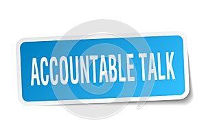accountable talk sticker