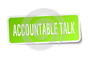 accountable talk sticker