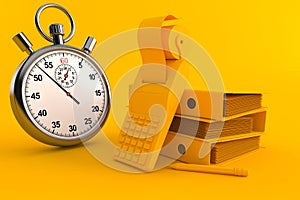 Accountancy background with stopwatch photo