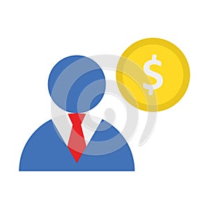 Accountant, avatar Vector icon which can easily modify photo