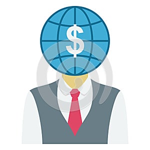 Accountant, business person Color Isolated Vector icon which can be easily modified photo
