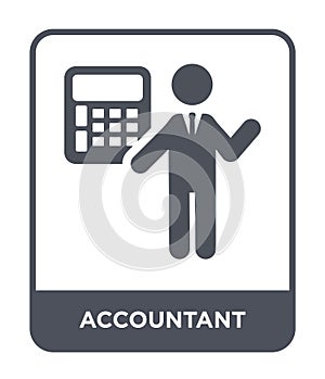 accountant icon in trendy design style. accountant icon isolated on white background. accountant vector icon simple and modern