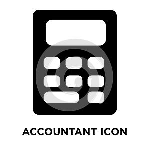 Accountant icon vector isolated on white background, logo concept of Accountant sign on transparent background, black filled