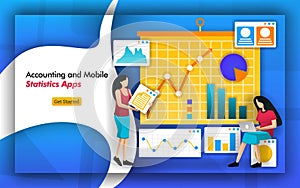 Accountant need statistics for bookkeeping. accounting firms have mobile statistics apps to manage data from a company. analysis i