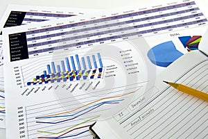 Accountant verify the accuracy of financial statements. Bookkeeping, Accountancy Concept.