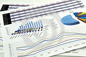 Accountant verify the accuracy of financial statements. Bookkeeping, Accountancy Concept. photo