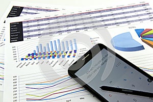 Accountant verify the accuracy of financial statements. Bookkeeping, Accountancy Concept. photo