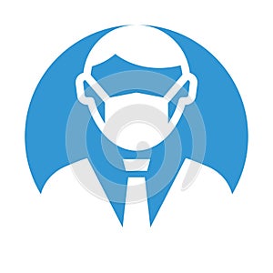 Accountant Wearing mask Vector Icon which can easily modify or edit photo