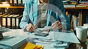 The accountant at work.AI generated image