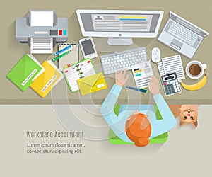 Accounter Workplace Flat