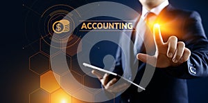 Accounting Accountancy Banking Calculation Business finance concept. photo