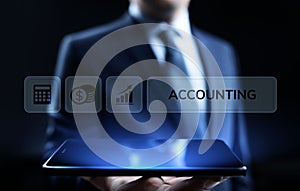 Accounting Accountancy Banking Calculation Business finance concept.