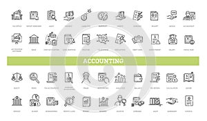 Accounting, audit, taxes icons set