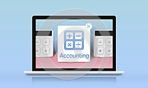 Accounting Banking Investment Budget Calculator Concept