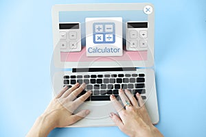 Accounting Banking Investment Budget Calculator Concept