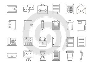 Accounting black icons set