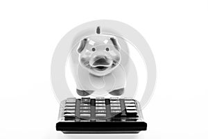 Accounting business. Piggy bank symbol money savings. Investments concept. Helping make smart financial choices. Pay