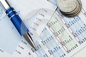 Accounting concept with charts and graphs