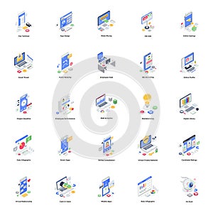 Accounting and Finance Isometric Illustrations Pack