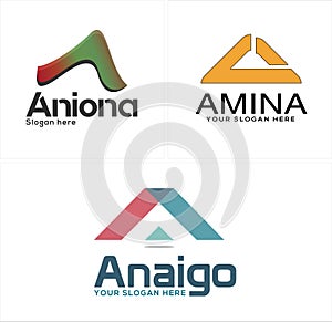 Accounting financial Triangle combination mark logo design