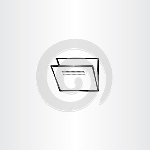 accounting folder black vector icon