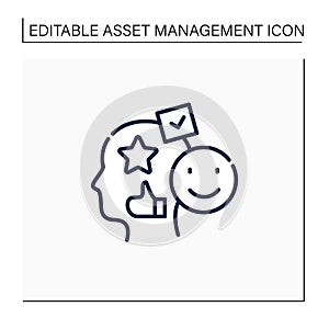 Accounting goodwill line icon