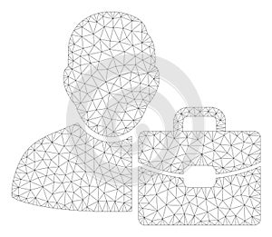 Accounting Polygonal Frame Vector Mesh Illustration