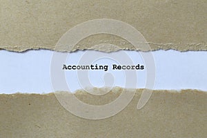 accounting records on white paper