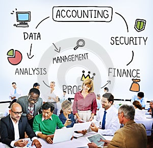 Accounting Security Management Profit Analysis Concept