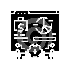 accounting software glyph icon vector illustration