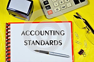 Accounting standard-text inscription on a set of documents that regulate the rules of financial accounting, necessary for making