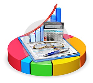 Accounting and statistics concept