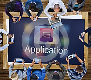 Accounting Statistics Technology Application Concept