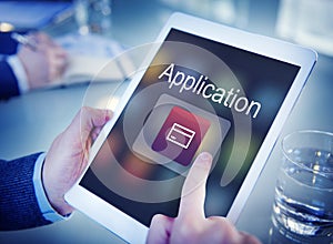 Accounting Statistics Technology Application Concept