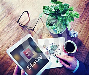 Accounting Statistics Technology Application Concept